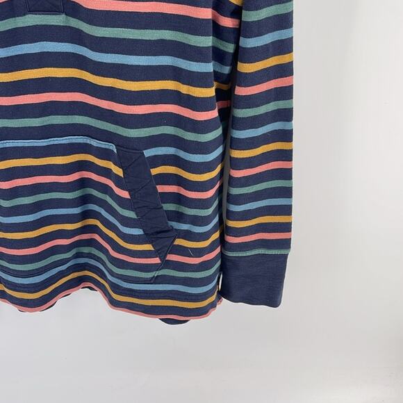 L. L. Bean striped 1/4 snap up long sleeve mock neck pullover sweater sz M - Picture 4 of 6